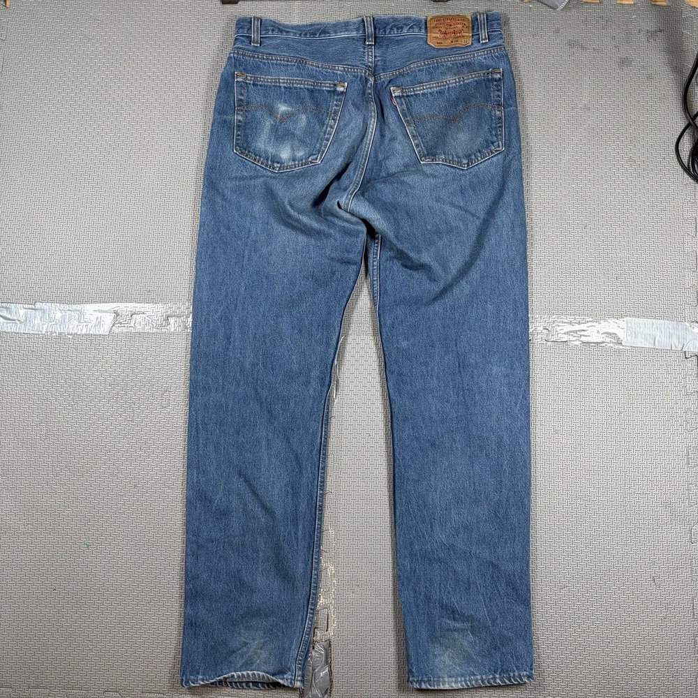 Vintage Levi's 501 USA Made Straight Leg Jeans Mens 38x34 Fit 37x33 Button Fly - Picture 3 of 11